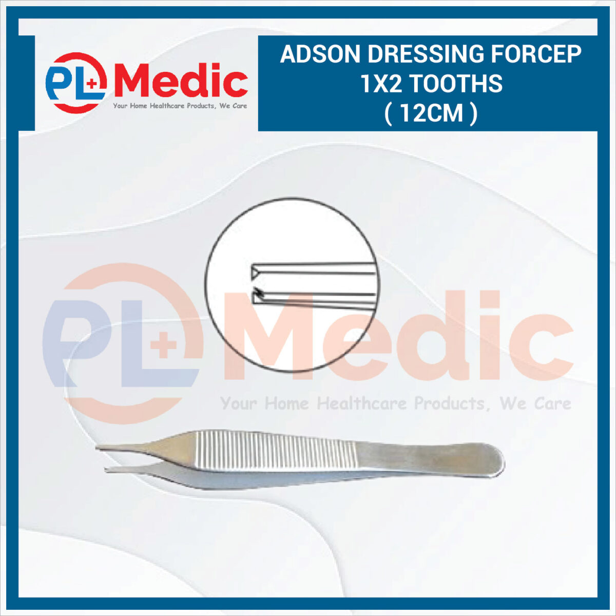 Adson Dressing Forcep 1x2 Tooths PL Science Medic