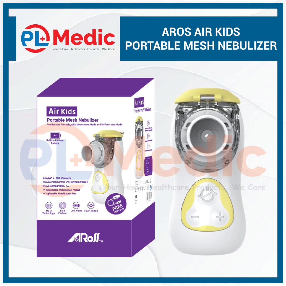 Aros Air Kids Portable Mesh Nebulizer PL Science Medic