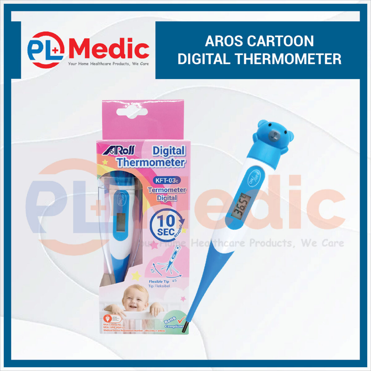 Aros Cartoon Digital Thermometer PL Science Medic