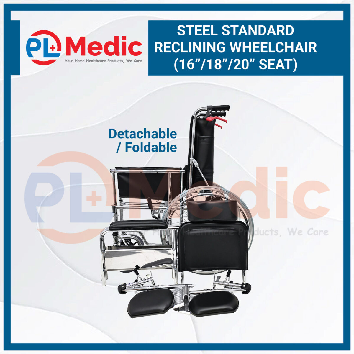 Steel Standard Reclining Wheelchair PL Science Medic