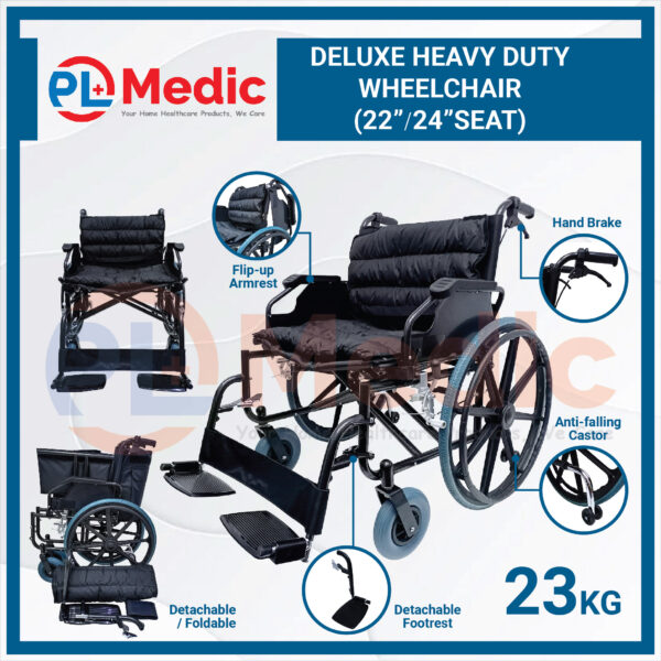 Deluxe Heavy Duty Wheelchair PL Science Medic