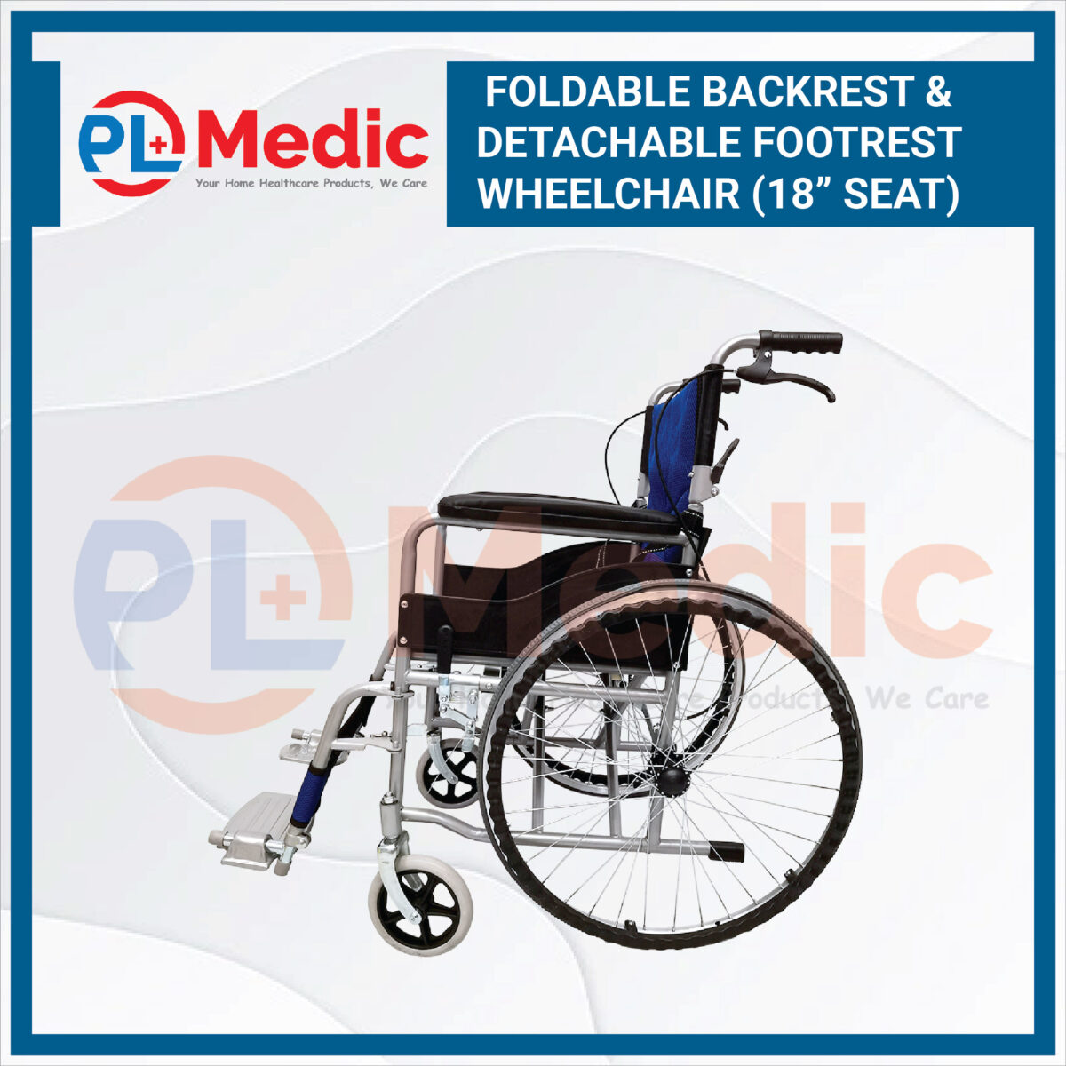 Foldable Backrest Detachable Footrest Wheelchair PL Science Medic