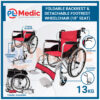 Foldable Backrest Detachable Footrest Wheelchair PL Science Medic