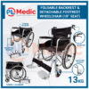 Foldable Backrest Detachable Footrest Wheelchair PL Science Medic