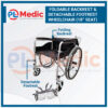 Foldable Backrest Detachable Footrest Wheelchair PL Science Medic