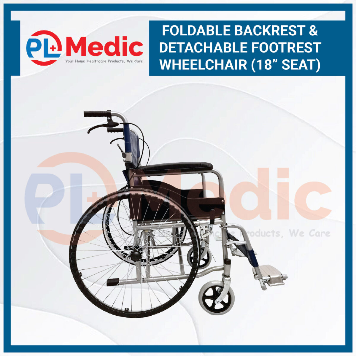 Foldable Backrest Detachable Footrest Wheelchair PL Science Medic