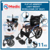 Flip-up Armrest Light Weight Wheelchair PL Science Medic