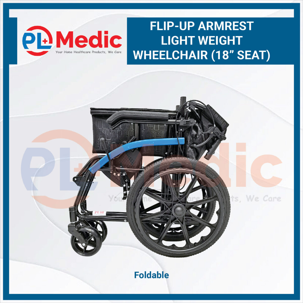 Flip-up Armrest Light Weight Wheelchair PL Science Medic