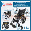 Flip-up Armrest Light Weight Wheelchair PL Science Medic