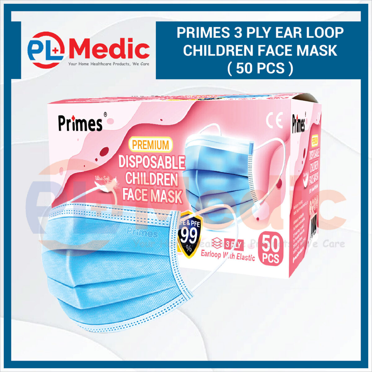 Primes 3 Ply Ear Loop Children Face Mask PL Science Medic