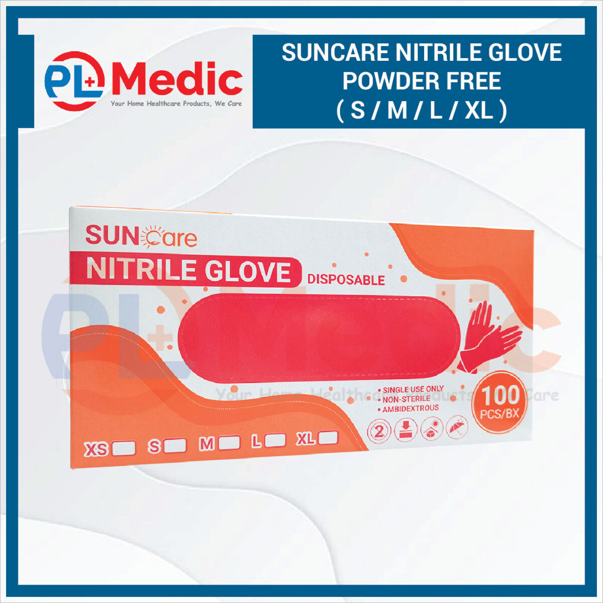 Suncare Ntrile Glove Powder Free PL Science Medic