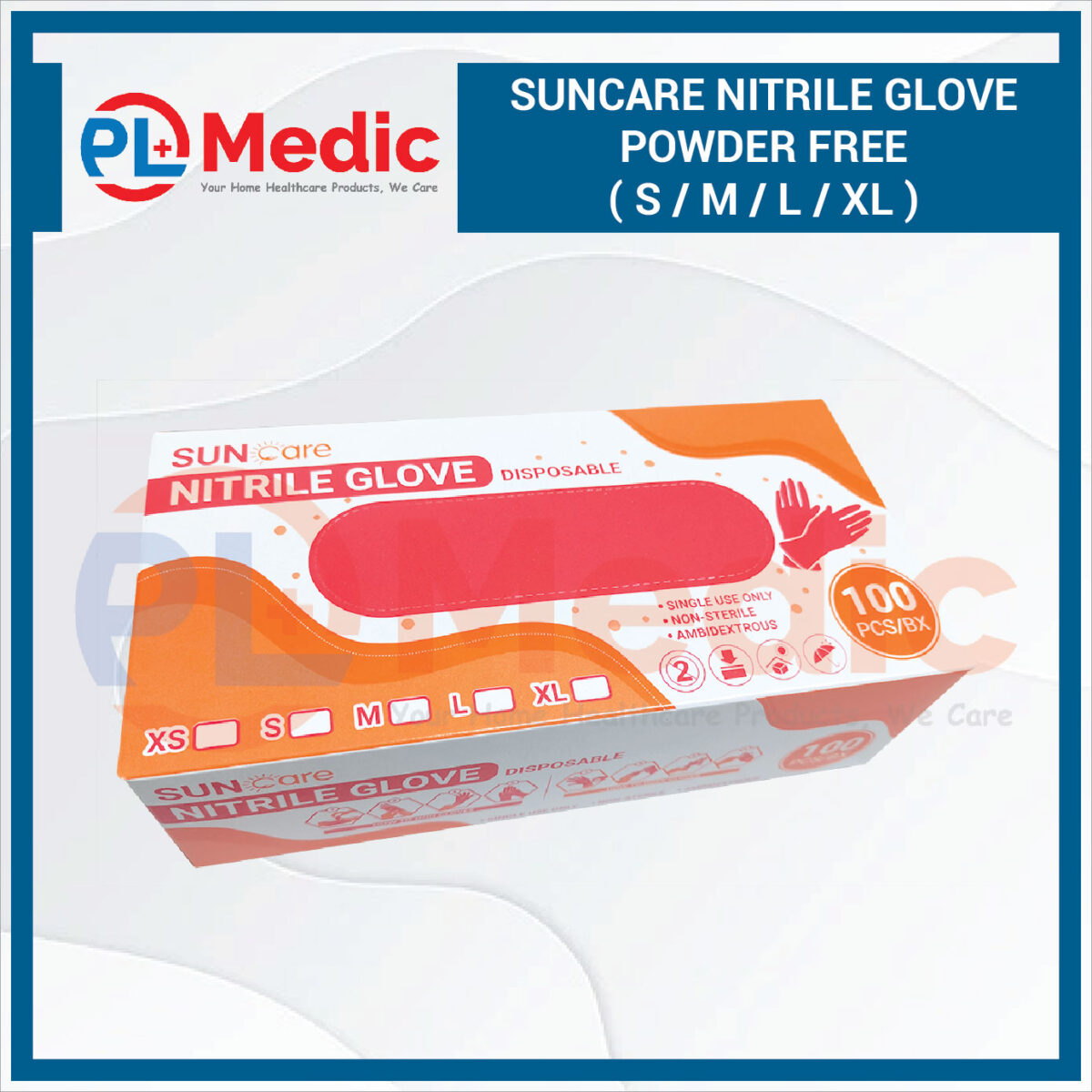 Suncare Ntrile Glove Powder Free PL Science Medic