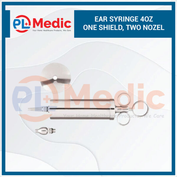 Ear Syringe 4oz, One Shield, Two Nozel PL Science Medic