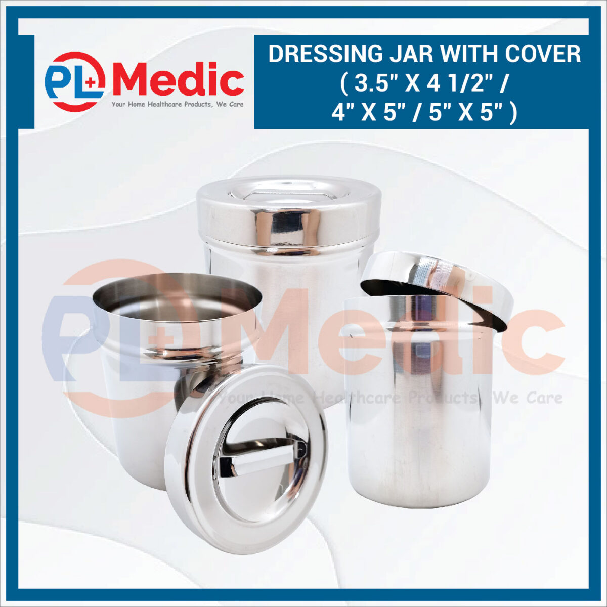 Dressing Jar With Cover PL Science Medic